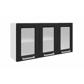 Armário Bertolini Aéreo Múltipla 6010 Aço 105cm Branco/Preto