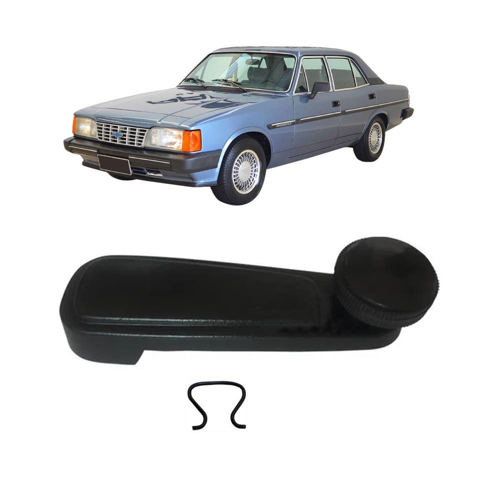 Manivela Vidro Opala Caravan Monza A20 C20 D20 Preta Metal