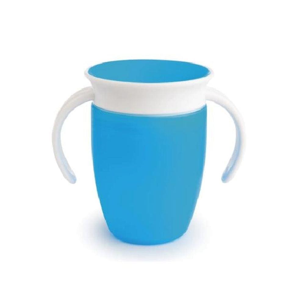Copo 360 Graus De Treinamento Antivazamento Com Alças   207 Ml  Azul  Munchkin