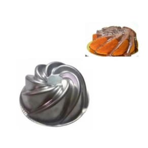Forma Decorativa Bolo Vulcão Novela 21x9cm Em Alumínio