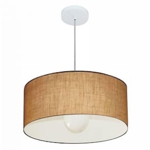 Lustre Pendente Cilíndrico Md-4052 50x21cm Bivolt Palha