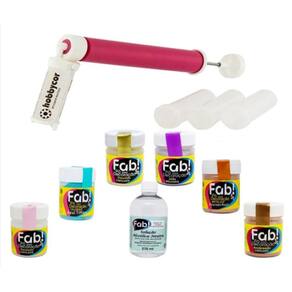 Kit Pulverização Decoração Bolos Bombons E Pasta Americana (6 Po + Pulverizador + Solução)