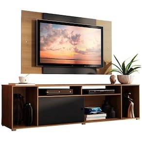 Rack Cancun e Painel para Tv até 58" Rustic/preto Madesa