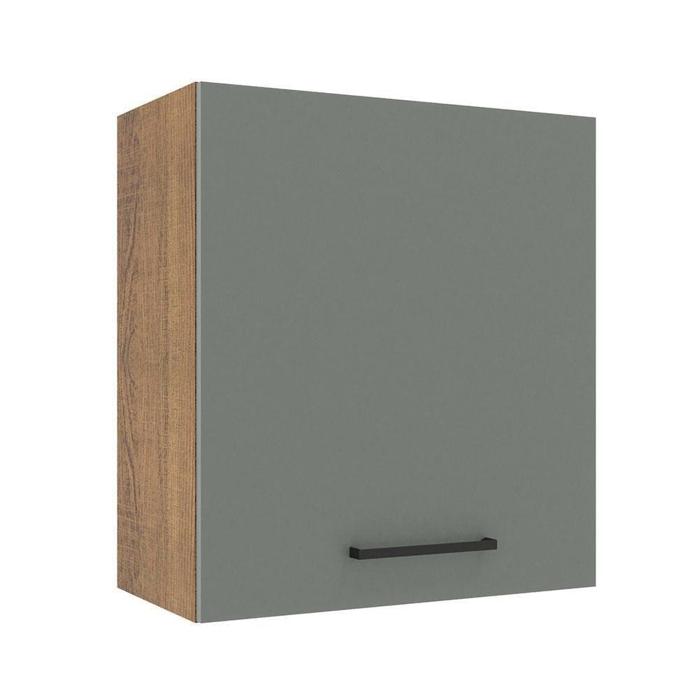Armário Aéreo Madesa Agata 60 Cm 1 Porta Rustic Cinza