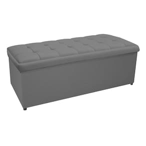 Calçadeira Copenhague 195cm King Size Corano Cinza Adj Decor