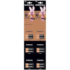 Pilha Duracell  Pequena AA - 6 Embalagem com 2 Unidades