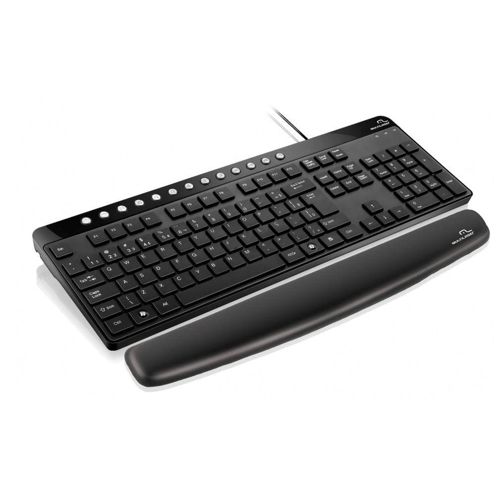 Apoio de Pulso Gel Para Teclado Preto Multilaser