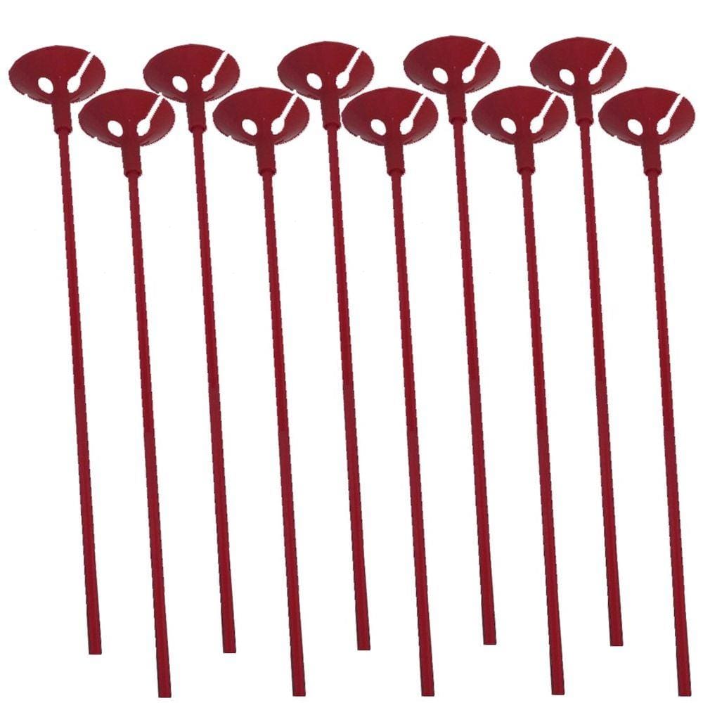 Vareta com Suporte para Balões 30cm - Vermelho - 10 Unidades