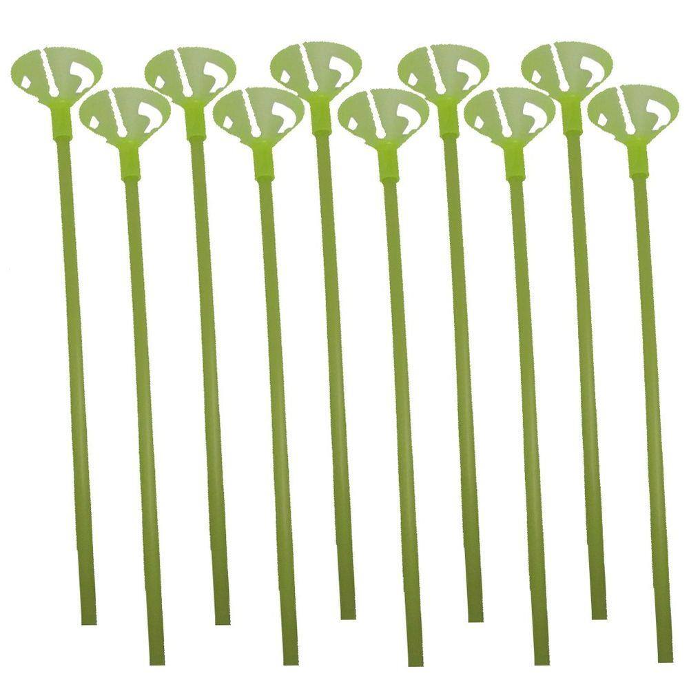 Vareta com Suporte para Balões 33cm - Verde Limão - 10 Unidades