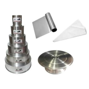 Kit Confeiteiro (6 Formas + Bailarina + Espátula Tubular + 1 Saco Descartável)