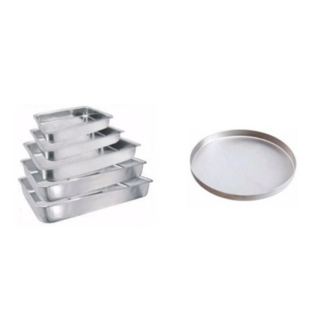 Conjunto Assadeira Retangular 5 Pçs + 1 Forma Pizza 35cm