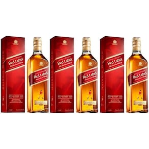 Kit 3 Whisky Johnnie Walker Red Label 750ml