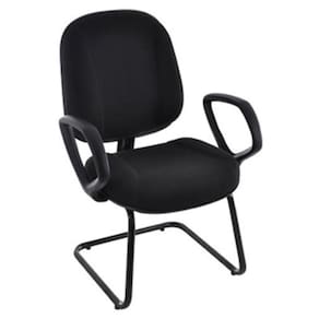 Cadeira Diretor Com Braços Base Fixa S Linha Classic Preto