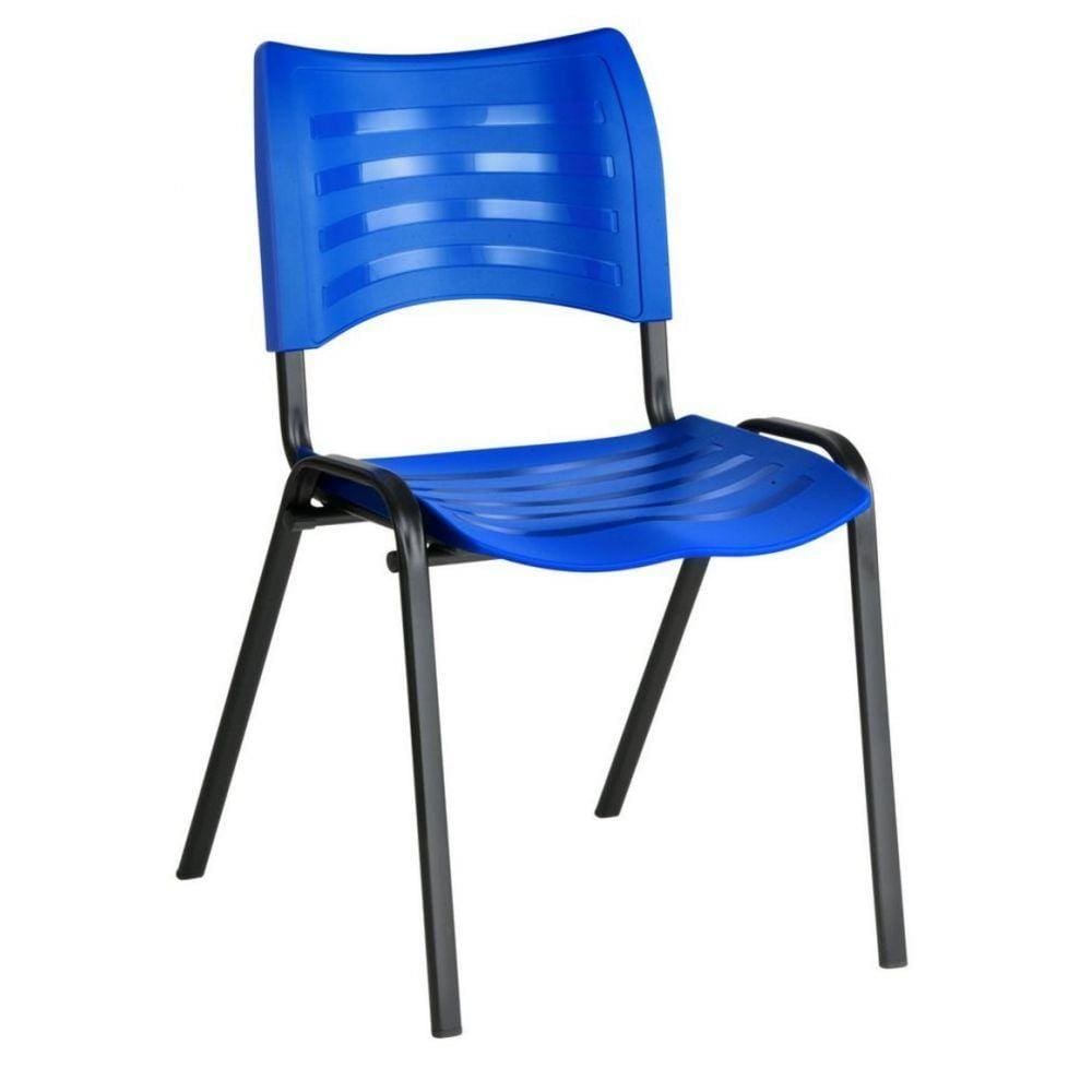 Cadeira Empilhável Iso Linha Polipropileno Iso Azul
