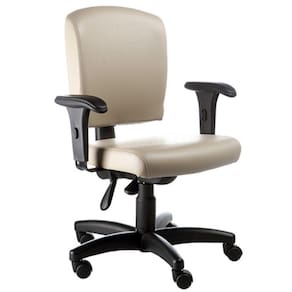 Cadeira Executiva Luxuosa Com Braços Fixos Linha Alpha Bege