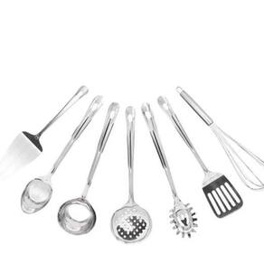 Conjunto Utensílio Cozinha Aço Inox Kit 7 Peças Excelente