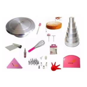 Kit Confeiteiro Rosa Shock (Bailarina 40cm + Formas + Acessórios Para Confeitaria)