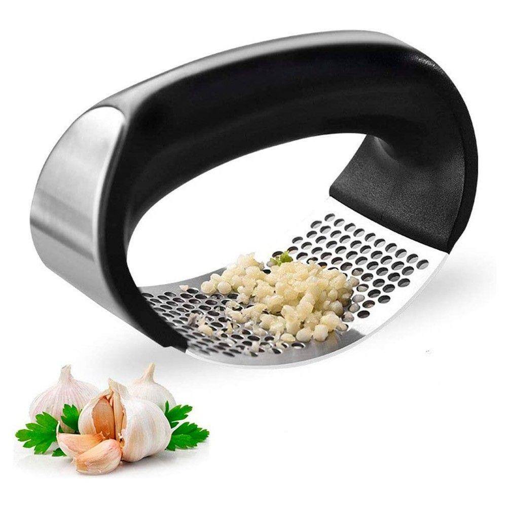 Espremedor / Amassador de Alho em Aço Inox e ABS Preto