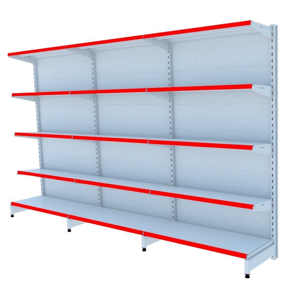 Gondola Parede 170 Amapa Flex Kit 3 Metros Branco PE Vm