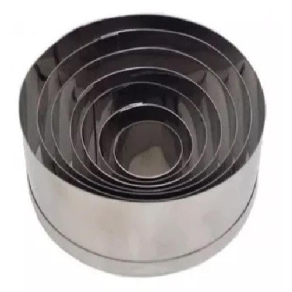 Jogo Cortador Redondo Para Massa Inox