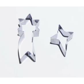 Cortador Estrela Cadente (Biscoito e Pasta Americana) 2 Peças Em Inox