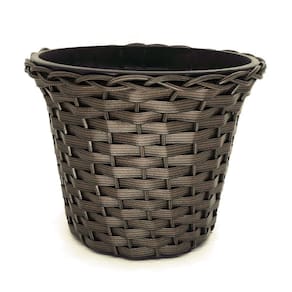 Kit Com 3 Vasos Cachepot Em Fibra Sintética 18X22 Argila