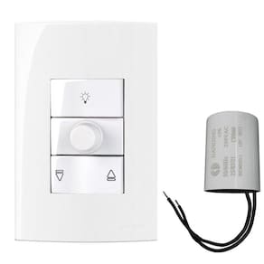 Conjunto Controle Ventilador De Teto 220V Branco Sleek Margirius + Capacitor 12UF