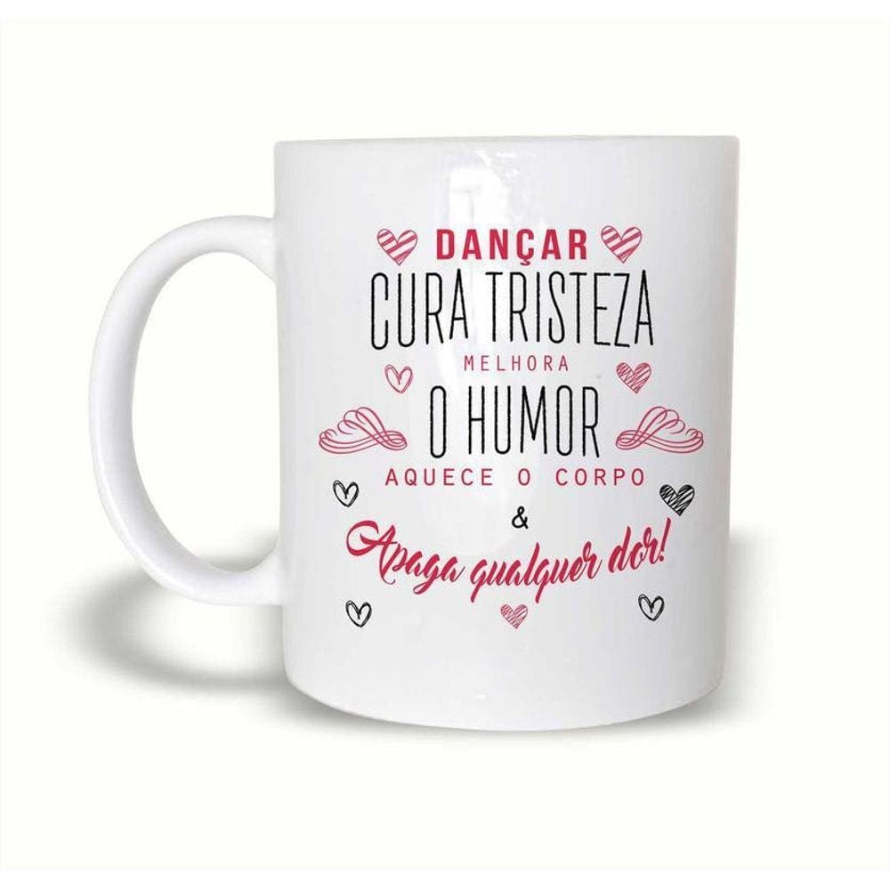 Caneca Dançarinos - Dançar Cura Tristeza - 325Ml Cerâmica