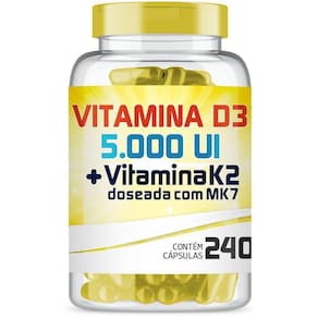 Vitamina D3 5.000Ui + Vitamina K2 150Mcg Com 240 Cápsulas