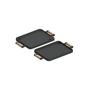 Bifeteira Chapa Dupla Face Em Ferro Fundido 23x28 Cm