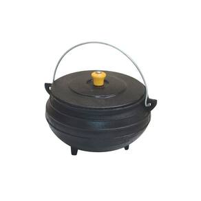 Panela Tripé De Ferro Fundido Com Tampa - Capacidade 5 Lt