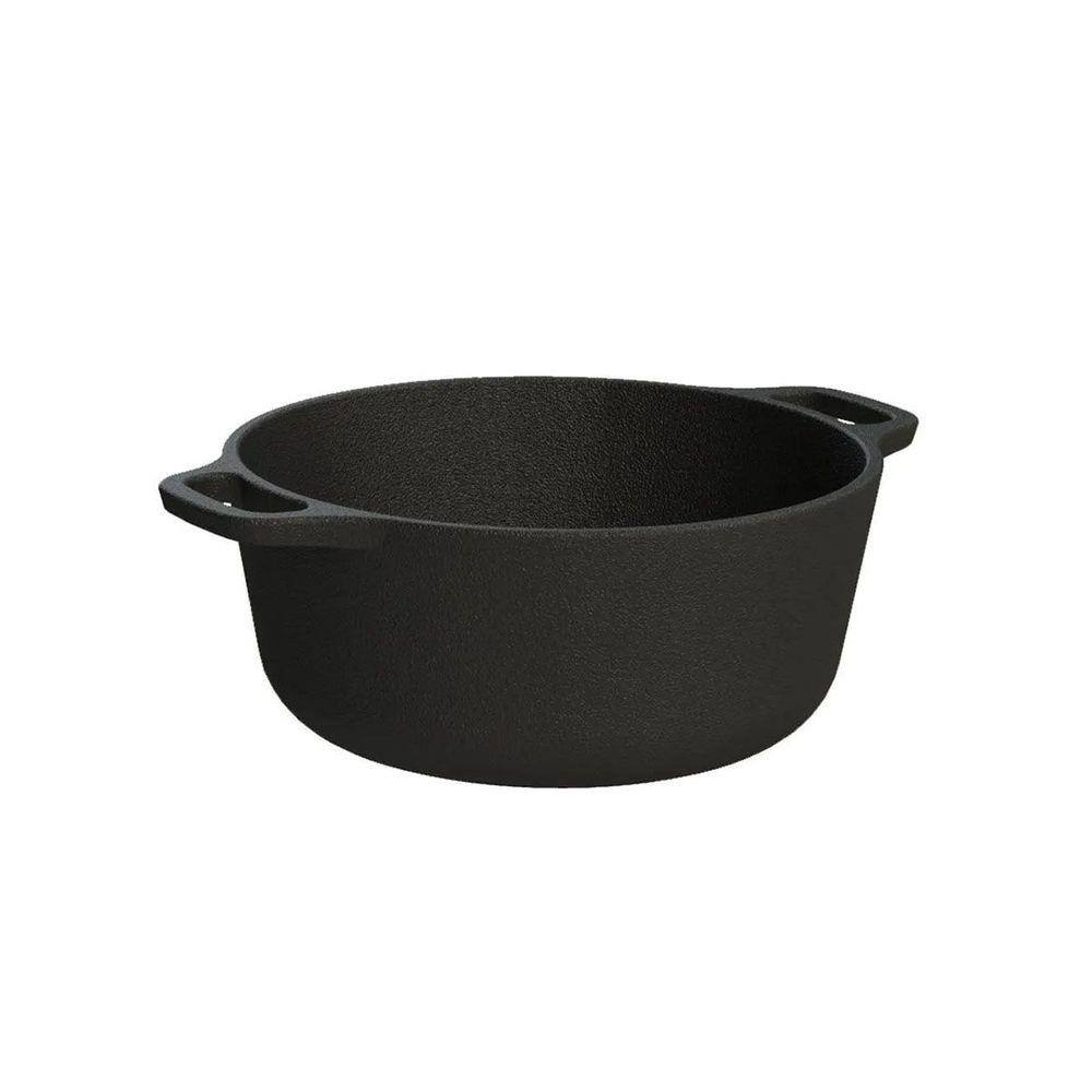Panela Mini em Ferro Alça Ferro Tira Gosto Petisco 12cm 0,5 Lts
