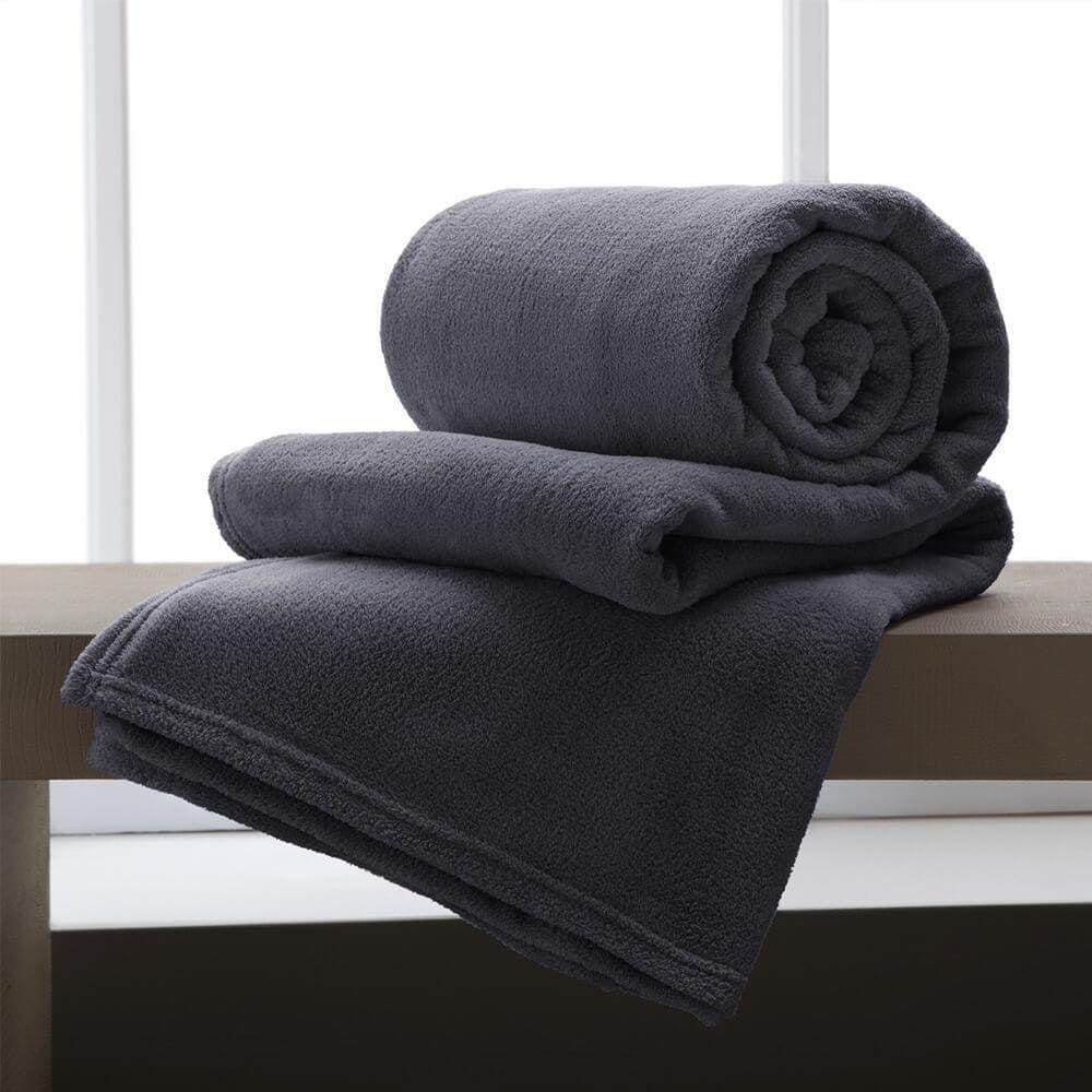 Manta De Microfibra Solteiro Cobertor 150x220cm Cinza
