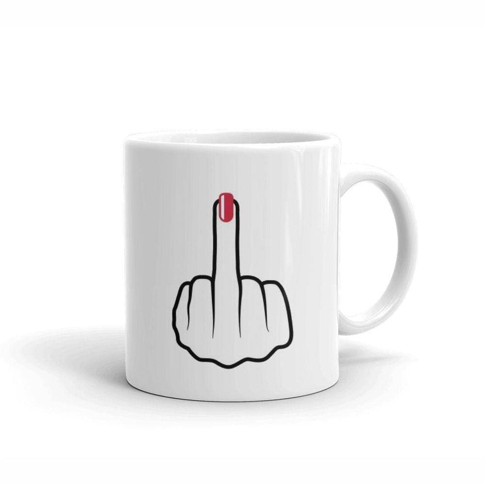 Caneca Dedo Do Meio Xícara Ceramica 320 Ml