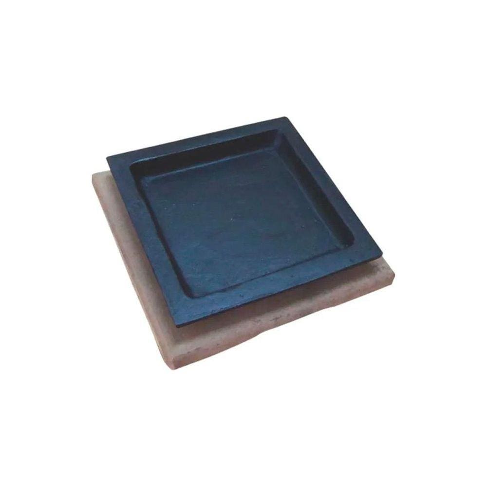 Jogo 10 Tepan 16x16cm Ferro Fundido E 10 Aparador Em Madeira