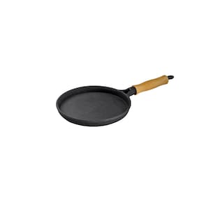 Frigideira Ferro Cabo Madeira Para Tapioca Ou Omelete 0,4 Litro 18cm