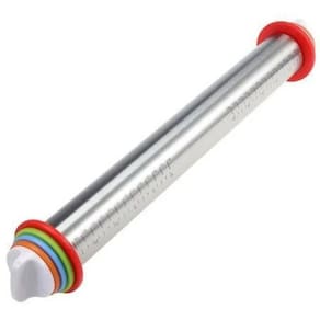 Rolo De Massa Ajustável Inox Anéis 2/3/6/10Mm Confeiteiro