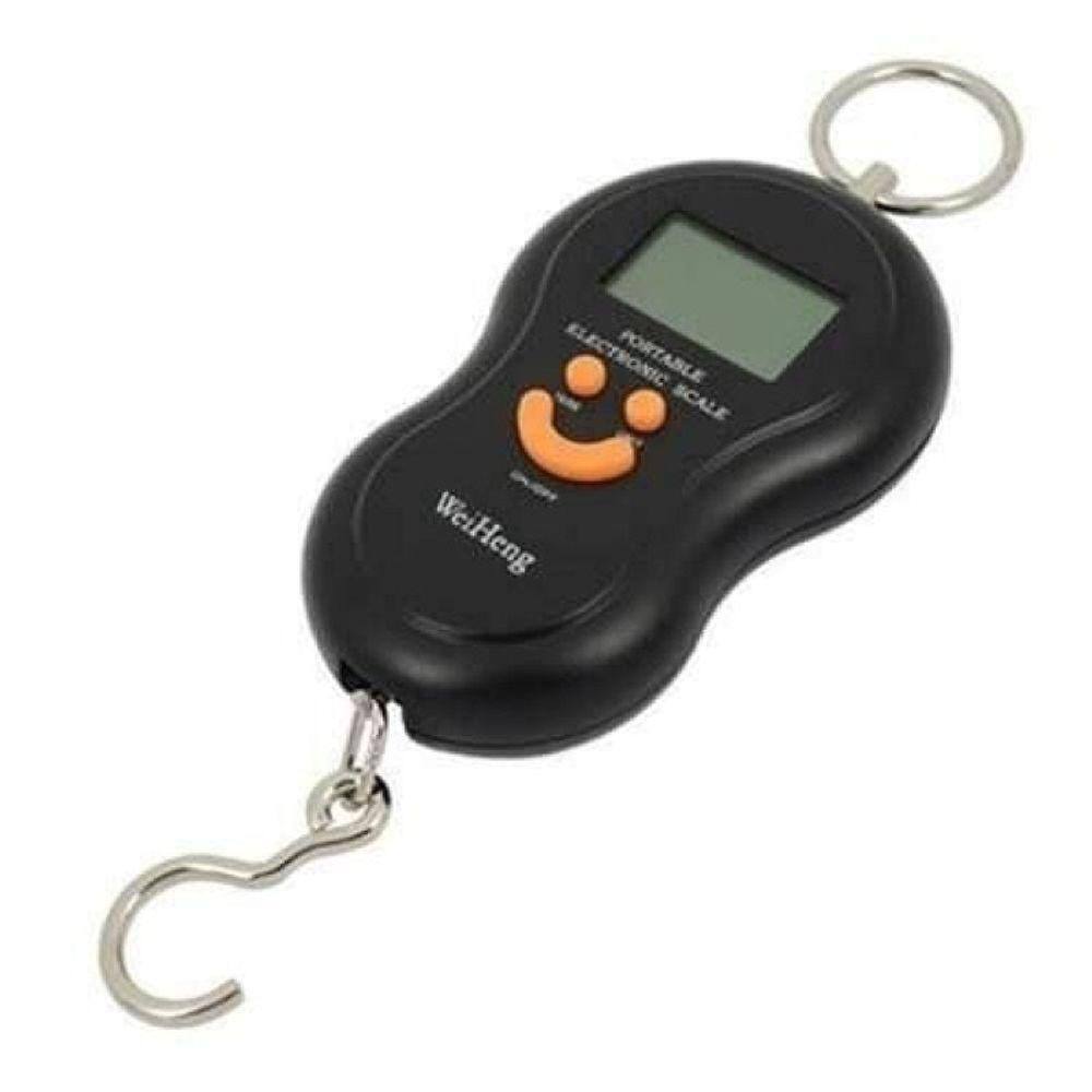 Balança Digital Portátil Com Gancho Pêndulo Pesa Mala 50 Kg
