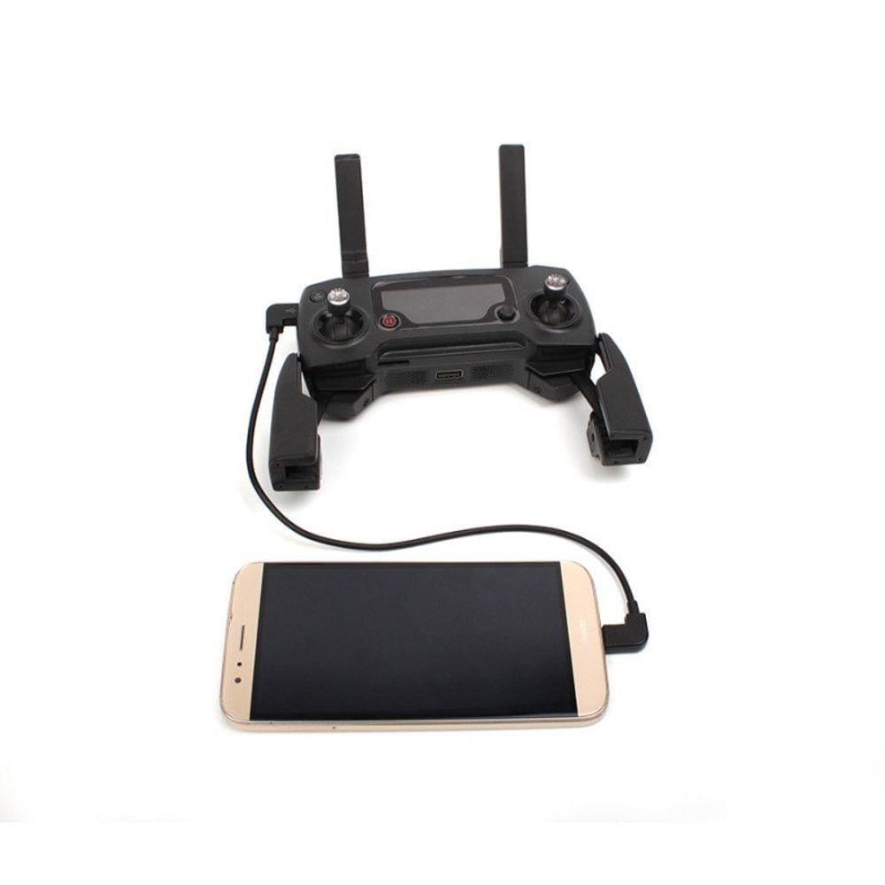 Cabo Otg Micro Usb para Controle Drone Dji Mavic Pro Mavic Air e Spark
