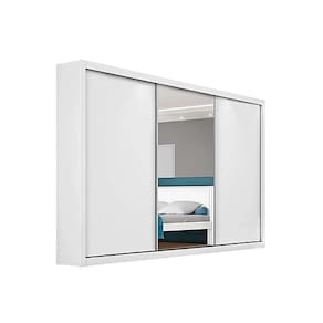 Guarda Roupa Europa Toronto 3 Portas 1 Espelho Branco