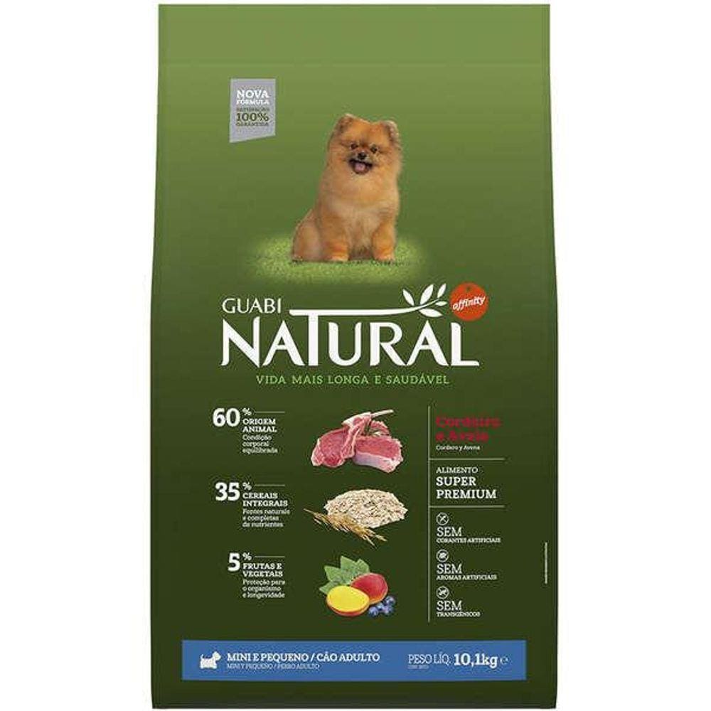 Ração Guabi Natural para Cães Adultos de Raças Pequenas sabor Cordeiro & Aveia 10,1 Kg