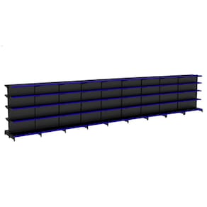 Gondola Centro 170 Amapa Flex Kit 9 Metros Preto PE AZ