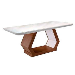 Mesa de Jantar Rufato Alvorada Vd Curvo 180 Imbuia/White