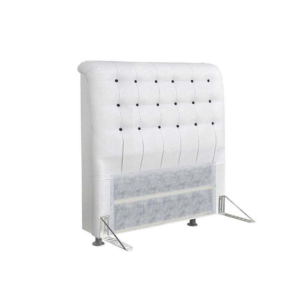 Cabeceira de Cama Box Solteiro Simbal Dama Solt Branco