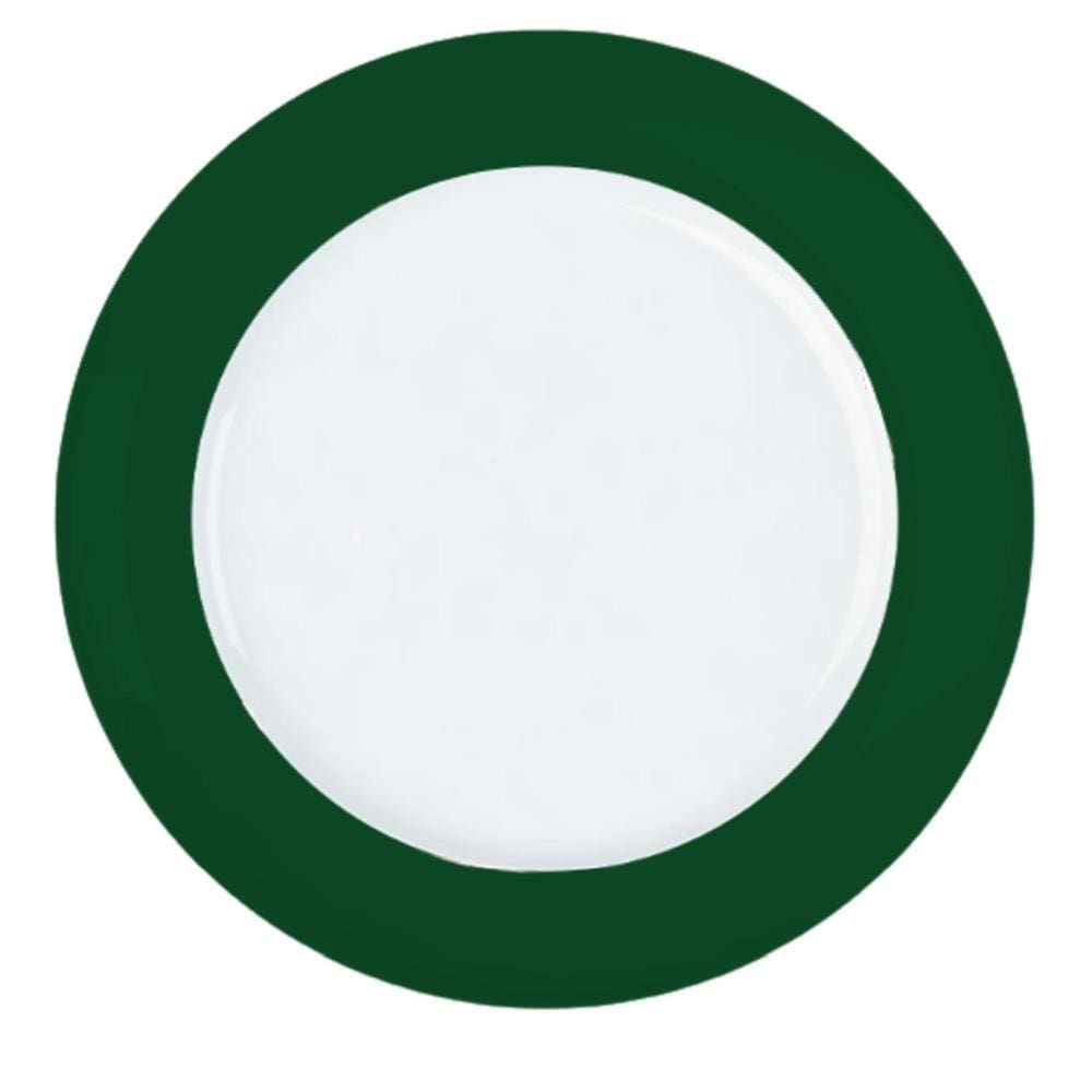 Jogo 6un Prato Sobremesa Versa Verde  20cm Porcelana  Germer