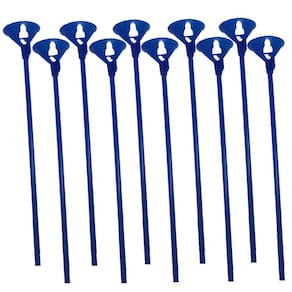 Vareta com Suporte para Balões 33cm - Azul Escuro - 10 Unidades