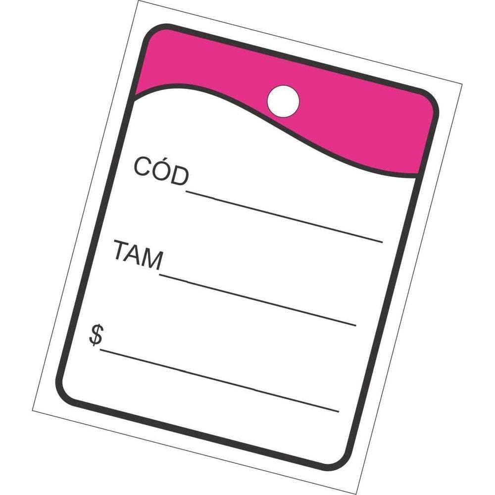Etiqueta Para Marcação Tag 30X38Mm Cartão Pink Manual