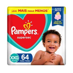 Fralda Descartável Pampers Supersec Jumbo XXG 64 Unidades