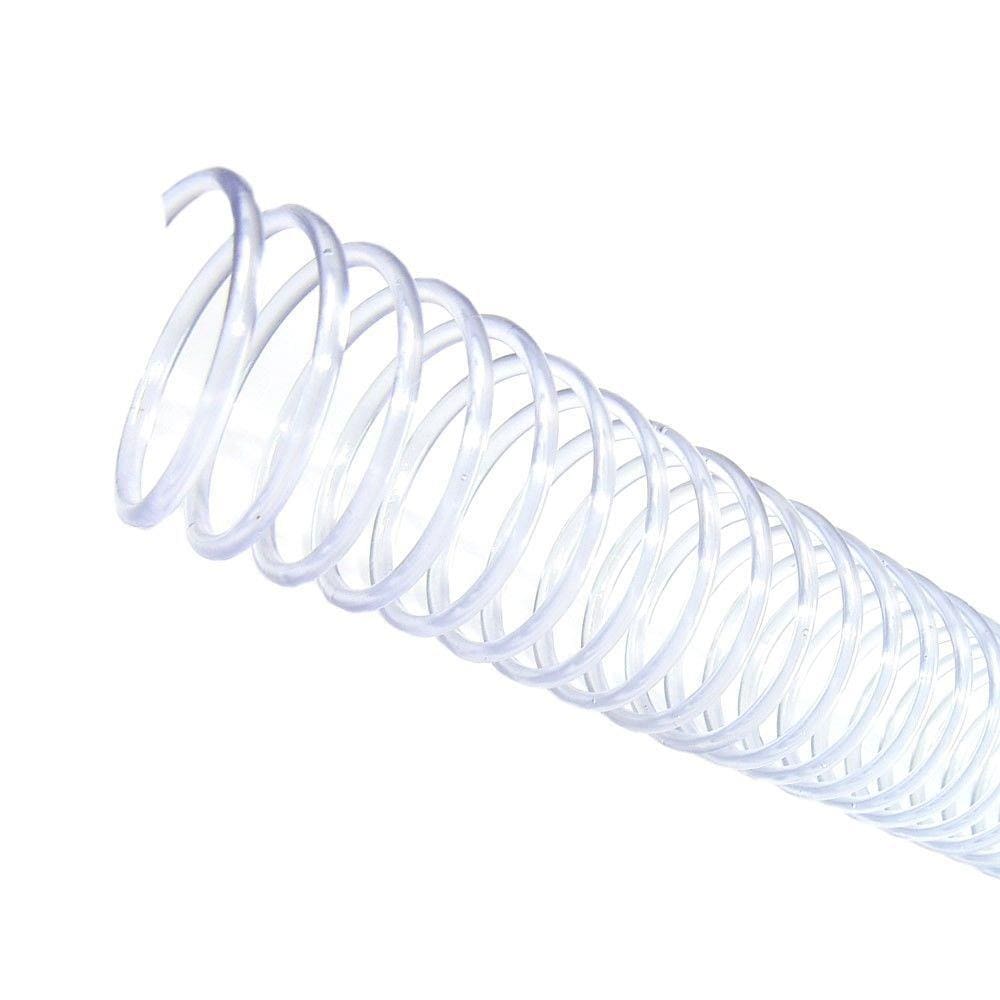 Espirais para Encadernação Cristal/Transparente 7mm 25 Folhas 100 und