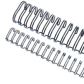 Wire-o Garra Duplo Anel 7/8" para 180 fls Carta 2x1 Preto 50 und